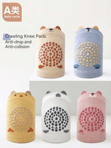 Genouillères et chauffe-jambes en coton tricoté pour bébé, antidérapants, élastiques, anti-chute, style coréen, quatre saisons, pour les 0-5 ans - Product Image 2