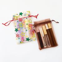 Sacs en plastique par Sublimation pour bijoux, 50 pièces, petites pochettes, emballage écologique, sacs de Shopping rembourrés, sac à cordon de serrage en Satin Non tissé