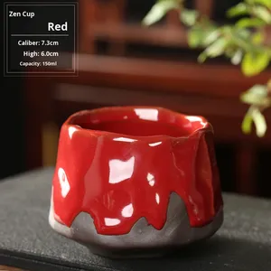 Taza de Café de Porcelana Vintage con Esmalte de Goteo de Aceite, Apta para Microondas y Lavavajillas, Regalo Empresarial para Uso en el Hogar, Restaurantes y Hoteles - Product Image 6