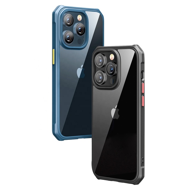 2024 TPU+PC Waterproof Shockproof Luxury Mobile Phone Case for 13/14 Pro Max Series Lightweight & Scratch Resistant