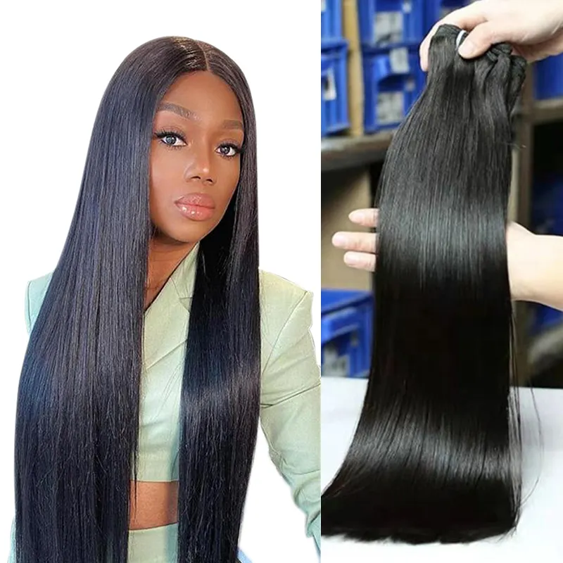 Mayqueen Highlighted 12A Super Double Drawn Raw Vietnam Sleekly SDD Bone Straight Human Hair Bundles Virgin Cuticle Aligned Hair