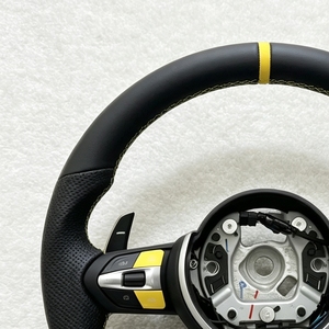 Volante de Cuero para BMW M3 M5 F10 F11 F06 F07 F12 F13 F01 F02 F20 F30 F32 F22 F35 con Palanca de Cambios, Accesorios para Auto - Product Image 4