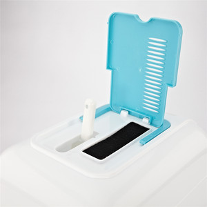 Lettiera <span class=keywords><strong>per</strong></span> <span class=keywords><strong>Gatti</strong></span> in Plastica Chiusa Anti-Odore con Coperchio e Sportello Frontale, Grande Dimensione <span class=keywords><strong>per</strong></span> Privacy e Portabilità, Facile da Pulire - Product Image 4