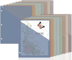 A4 bảo vệ trong suốt với đục lỗ 3-Ring chất kết dính nhựa tập tin thư mục túi văn phòng trường kinh doanh tài liệu phân loại và lưu trữ. - Product Image 3