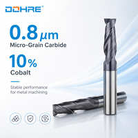 Outils de fraisage CNC DOHRE pour le travail des métaux, fraise à double dent carrée HRC55 avec revêtement ALTIN pour l'acier