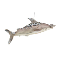 Sea Overlord Shark Shell Crystal Embellissement Pendentif Décoration en verre artisanal Fêtes Décorations de Noël faites à la main Deep