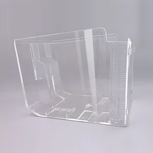 Conteneur transparent en plastique empilable, grand composant électronique, pièces et boutons de lampe pc en verre, accessoires de boîte de 50 pièces