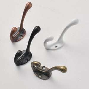 Retro Zinc Alloy Wall <b>Mounted</b> Single Hook Antique Bronze Black White Red Bronze Cabinet Bathroom Robe Hook - Product Image 2