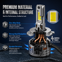 Ampoule de phare LED SFIDA K6 150W 15000LM 4575 CSP Plug and Play 6000K avec refroidissement par ventilateur pour voiture