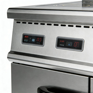 CPVKRY TL-DC-4A Fornello a Induzione Elettrico Industriale con Corpo in Acciaio Inox Facile da Pulire, <span class=keywords><strong>4</strong></span> Bruciatori, 380V 14000W, con Mobile - Product Image 5