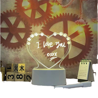 Lámpara Nocturna LED 3D Creativa con Tablero de Mensajes USB, Regalo para Niños, Novias, Decoración Moderna para Oficina