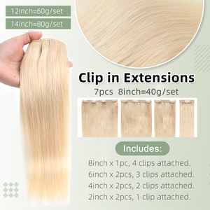 Extensiones de Cabello Humano Brasileño 100% Virgen, Doble Trama, Cutícula Alineada, Sin Costuras, de Alta Calidad para Mujeres Blancas - Product Image 4