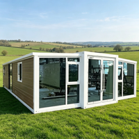 Maison familiale préfabriquée de 40 pieds à trois chambres, cuisine et salle de bain spacieuses, villa résidentielle moderne et portable, maison conteneur extensible