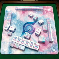 Tapis de Mahjong Américain Pliable de Luxe Écologique Imperméable Antidérapant Durable Portable pour Casino et Divertissement à Domicile