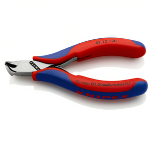 Alicates electrónicos Knipex 62 12 120 con bordes de corte inclinados para cobre, máx. 1.0 mm, máx. 0.7 mm - Product Image 1