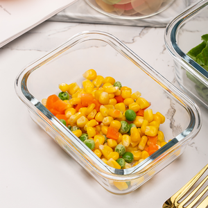 Bán Hot <span class=keywords><strong>DELI</strong></span> 600Ml 20.3Oz Hình Chữ Nhật Microwavable Thủy Tinh <span class=keywords><strong>Container</strong></span> Thực Phẩm Có Nắp Đậy - Product Image 1