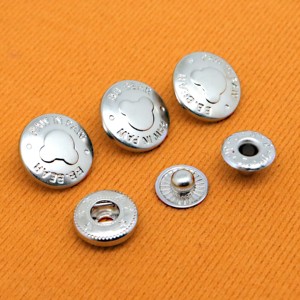 Nhà Máy Ngọc Trai Cap Kim Loại Fastener Brass <span class=keywords><strong>Snap</strong></span> Nút Cho May Mặc 4 Phần Cổ Bạc Vòng Brass <span class=keywords><strong>Snap</strong></span> Nút Tùy Chỉnh Logo Thương Hiệu - Product Image 5