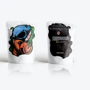 Desodorante de plástico à prova de cheiro, saco Mylar de 3,5g 1lb com logotipo impresso personalizado, bolsa com zíper em formato de plástico, 3,5g 7g 14g 28g