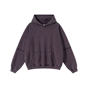 American Vintage Heavyweight Hoodie 2025 Automne, Snow-Wash Distressed Fleece - Product Image 1
