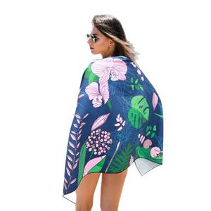 Asciugamano da Spiaggia Personalizzato a Doppio Lato in Pile con Stampa Floreale Tropicale, Asciugatura Rapida, Assorbente, in Microfibra per Nuoto e Bagno - Product Image 5