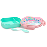 Lonchera Rectangular Sweet Dreams con Cubiertos, a Prueba de Fugas, de Plástico de Grado Alimenticio, Diseño Multifuncional