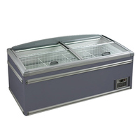 Congélateur de crème glacée de grande capacité, 20 l, couleur verte, présentoir, congélateur de supermarché