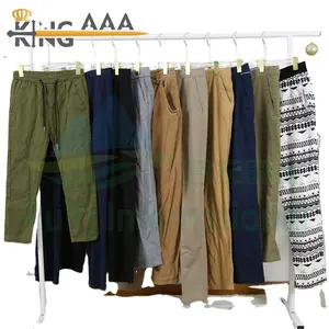 Homens empilhados calças de golfe utilitário usado roupas marca fardos roupas japão uk usado roupas em fardos coreia comércio