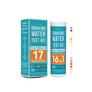 17 en 1 Bandelettes de test d'eau 100 Bandelettes + 2 Kit de test de bactéries Bandelettes de test de qualité de l'eau 17 paramètres incluent la chlotine totale, le pH - Product Image 4