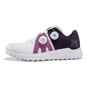 Zapatos de Golf Blancos con Detalles Morados, Suela de Goma, Unisex, Transpirables, Deportivos, para Primavera - Product Image 3