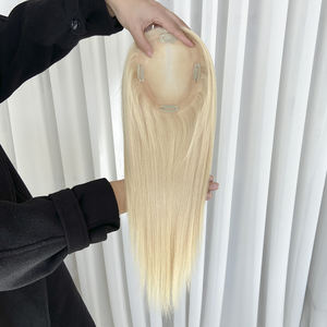 YF-2301 NA # 60 Piezas de Cabello Humano Virgen Indio Liso para Extensión, 130% de Densidad, Base Mono, Nudos Pequeños Decolorados - Product Image 6