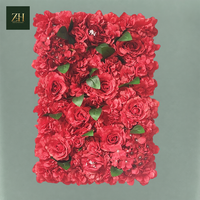 Panel Bunga Buatan Mewah 60*40cm, Panel Bunga Sutra Mawar Hydrangea Ranunculus Warna Dusty Mauve, Dekorasi Dinding untuk Interior Kafe