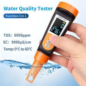 Testeur de qualité de l'eau 3 en 1 TDS EC TEMP, stylo de test de qualité de l'eau, détecteur de <span class=keywords><strong>pH</strong></span> étanche IP67 pour piscine - Product Image 2