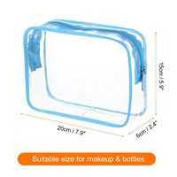 Organisateur transparent écologique avec fermeture à glissière, imperméable, portable, grande capacité, trousse de maquillage en PVC transparent, sac cosmétique