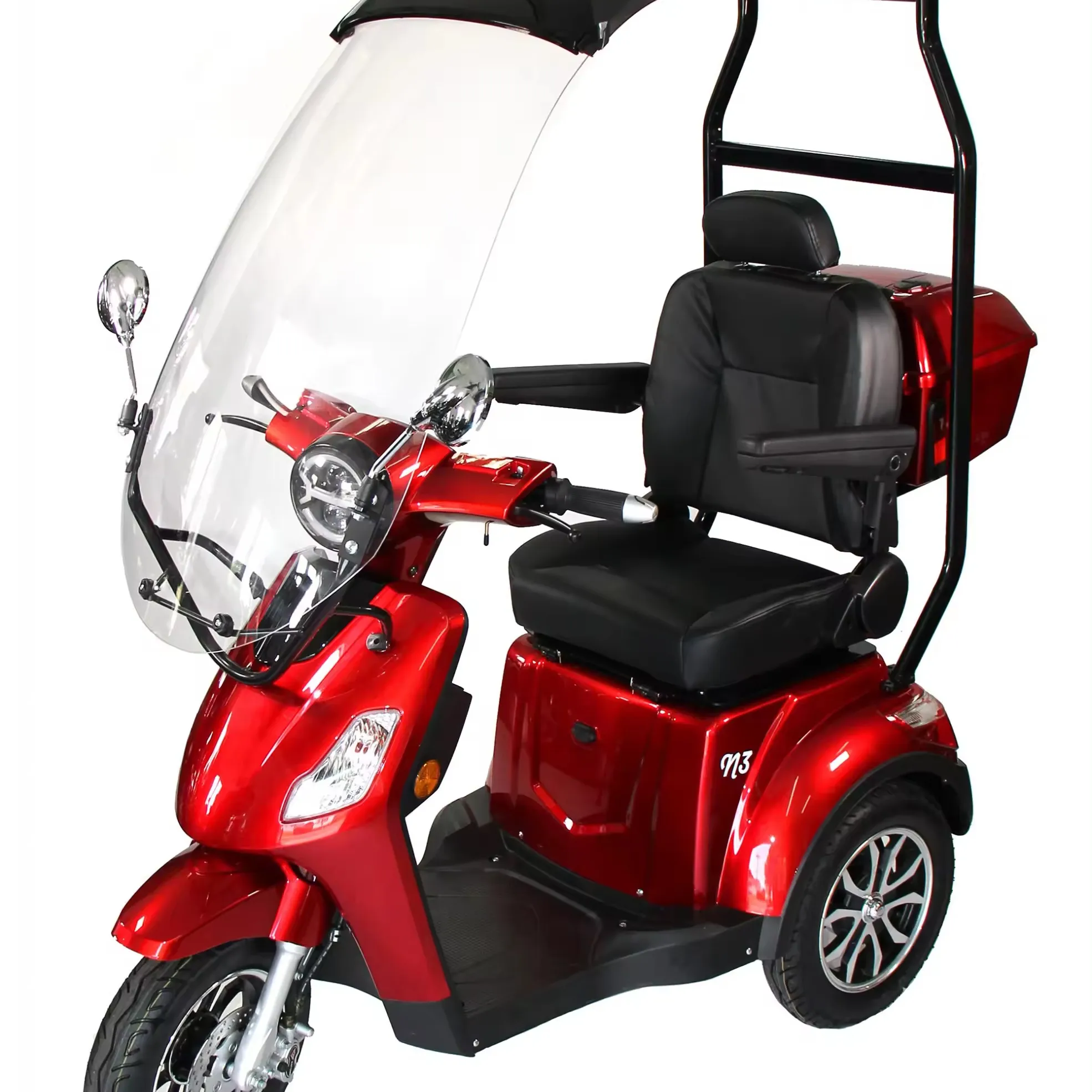 Scooter de mobilidade com toldo, 60V 1000W, portátil, potente, com preço de fábrica, para idosos e deficientes