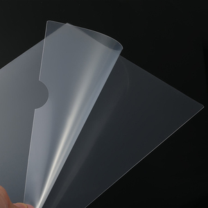 Manufactory Custom <strong>PP</strong> Material Office Stationery Clear <strong>L</strong> <strong>Shape</strong> <strong>File</strong> <strong>Folder</strong> With Name Pocket