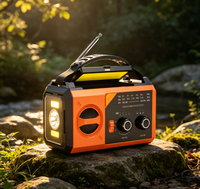 Nouvelle radio d'urgence portable 20000mAh grande capacité, dynamo solaire à manivelle, radio météo portable pour l'aventure en randonnée