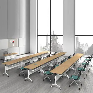 Hiện đại gấp trường đào tạo bảng nội thất văn phòng bàn với bánh xe bảng đào tạo có thể gập lại trường bảng