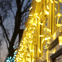 Guirlandes lumineuses blanc chaud IP65, câble en caoutchouc blanc, connectables, pour extérieur, Noël, avant-toits, bâtiments commerciaux, décoration de festival
