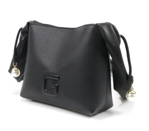 Fashion Women Bucket Handbag PU Leather Mini Top Handle <b>Bag</b> Drawstring Shoulder Purse With Pearl Decoration - Product Image 2
