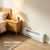Radiateur de plinthe électrique portable 2000W 8 pieds pour salon, à économie d'énergie