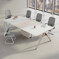 Table de conférence en bambou, minimalisme moderne, pour bureau commercial, réception, formation, grande salle de conférence, librement combinable