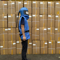 Alimentation en oxygène Casques de sablage Respirateur Combinaison de protection contre le sablage avec régulateur de température Filtre à air Sableuse à sec
