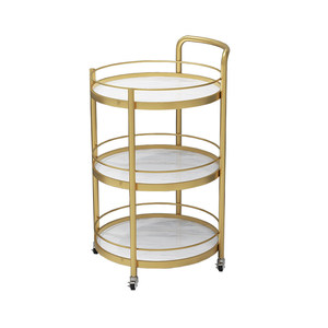 Carrito de Servicio Metálico, Moderno y Duradero, para Bebidas, Aperitivos y Té, con 4 Ruedas, 3 Niveles, para Club, KTV, Banco, Tienda 4S, Bar - Product Image 5