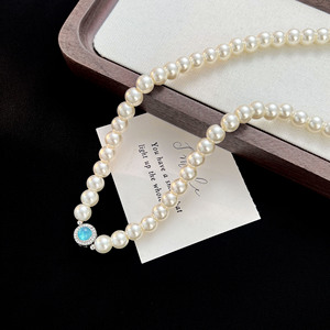 Shijia Zhengyuan Pearl Necklace AAA Grade Ocean Heart Design Elegant Collarbone Chain For Women Everyday Wear - Product Image 2