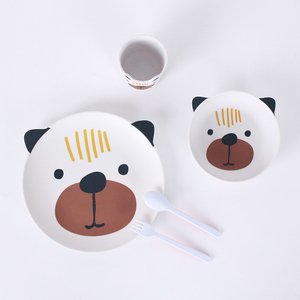 <span class=keywords><strong>Vajilla</strong></span> <span class=keywords><strong>Infantil</strong></span> Ligera de <span class=keywords><strong>Melamina</strong></span>, Libre de BPA, Duradera, Juego de 3 Piezas, Incluye Plato, Tazón y Taza con Diseño de Animales, para la Autoalimentación de los Niños - Product Image 3