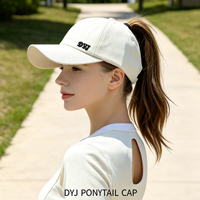 Casquette de baseball personnalisée brodée pour femme, ajustable, à visière ouverte, respirante, protection solaire, style sport et mode, vente en gros
