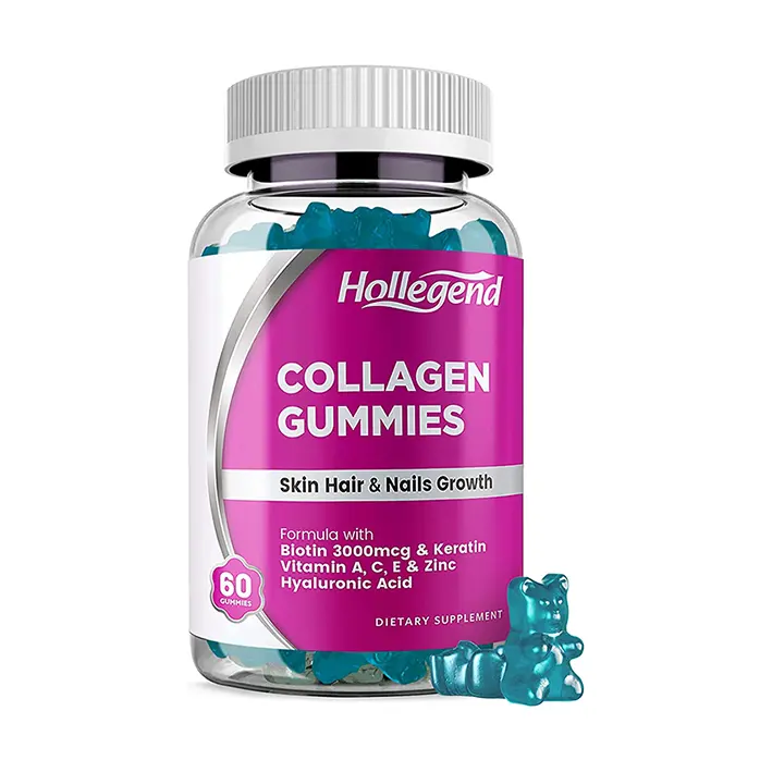 Suplemen Collagen Meiji Label pribadi untuk penampilan lebih muda Anti Penuaan hidrolisasi Biotin dengan kolagen Gummies