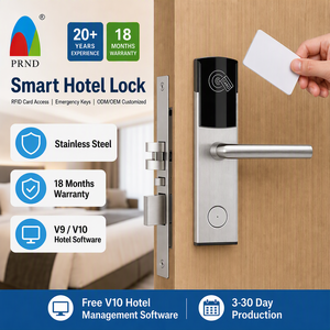 Cerradura Electrónica para Hotel, Cerradura Inteligente con Tarjeta, Acabado Pulido, Económica, Proximidad RFID, Software Gratuito, PRF108, Material de Acero Inoxidable - Product Image 1