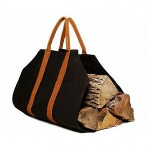 Free Sample Personalized Large Heavy-Duty Waterproof Canvas Firewood Tote Bag with Waterproof Coating <b>for</b> <b>Fireplace</b> <b>Log</b> Carrier - Product Image 3