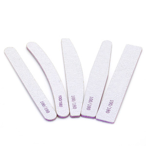 Nhà Máy Bán buôn móng tay tập tin 100/180 Grit nửa mặt trăng Vuông thẳng ngựa vằn móng tay tập tin có thể giặt giấy nhám làm móng tay móng chân công cụ - Product Image 4